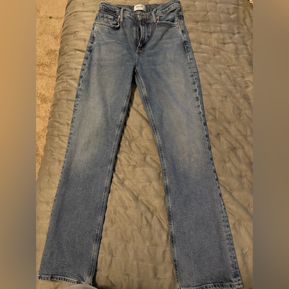 Gently used Agolde jeans. Dark wash